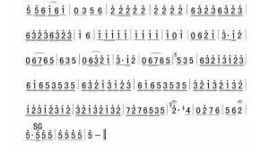 5551113335554343212176765谱子